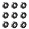 608 2RS Ball Bearings - 10 Pcs Double Rubber Sealed