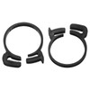 sourcing map 2 Pcs Adjustable Double Snap Grip Hose Clamps