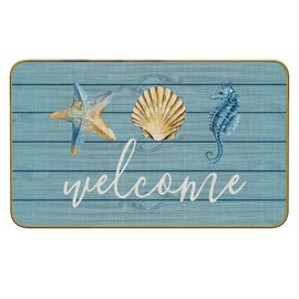 Mingnei Nautical Door Mat - Coastal Kitchen Home Doormat, Nautical Coastal Floor Beach House Front Indoor Entryway Rug 30x17 Welcome Mat