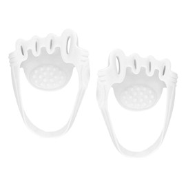 Harilla Toe Separator Toe Spacer Durable Toe Stretchers Breathable Soft Wearable for Men Women Pads Toe Straightener for Fitness White