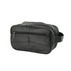 LORENZ - Miami Large Leather Wash Bag Toiletry Case (Black)