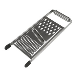 Chefkoch trifft Fackelmann Universal Grater - High Quality Stainless Steel, Non-Slip Feet, Ideal for Coarse and Fine Grating, Dishwasher Safe