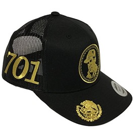 Capsnmore El Chapo Guzman Hat Black Mesh Snapback 4 Logos