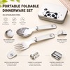 Portable Folding Cutlery Set for Kids – 3-Piece Stainless Steel