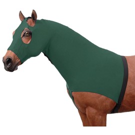 Tough 1 Spandex Mane Stay Hood, Hunter Green, Large