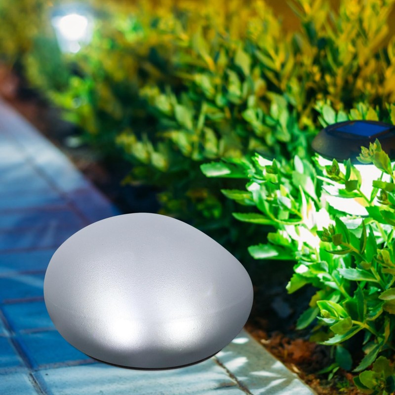 SUPVOX Solar Garden Lights, Solar Path Paver Stones, Pebble Shape