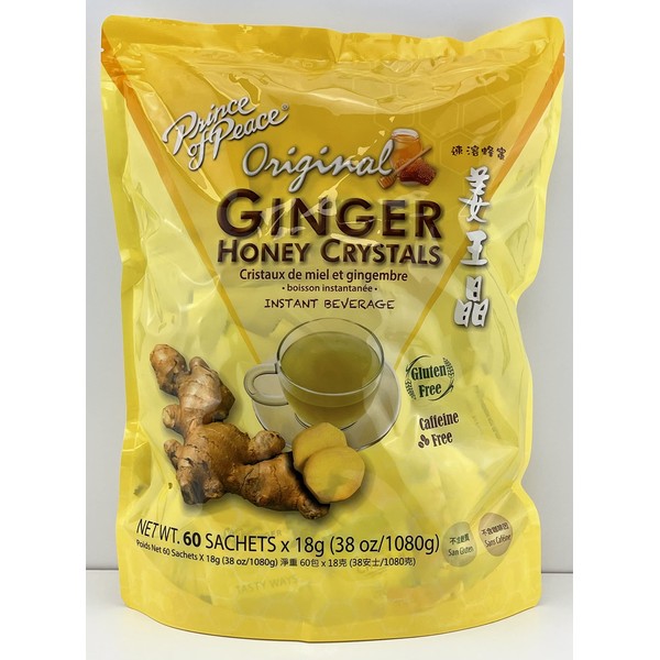 Instant Ginger Honey Crystals Family Value Pack 60 Sachets 18g