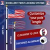 iElyiEsy Telescopic Flag Pole Kit 20Ft Height Adjustable Heavy Duty