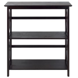 Casual Home Montego 3-Shelf Bookcase-Espresso