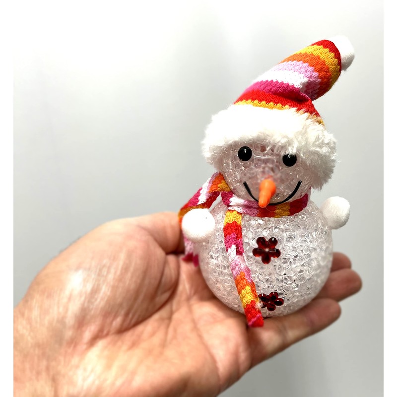 Christmas Snowman LED Illumination Light Up Toy Set of 4