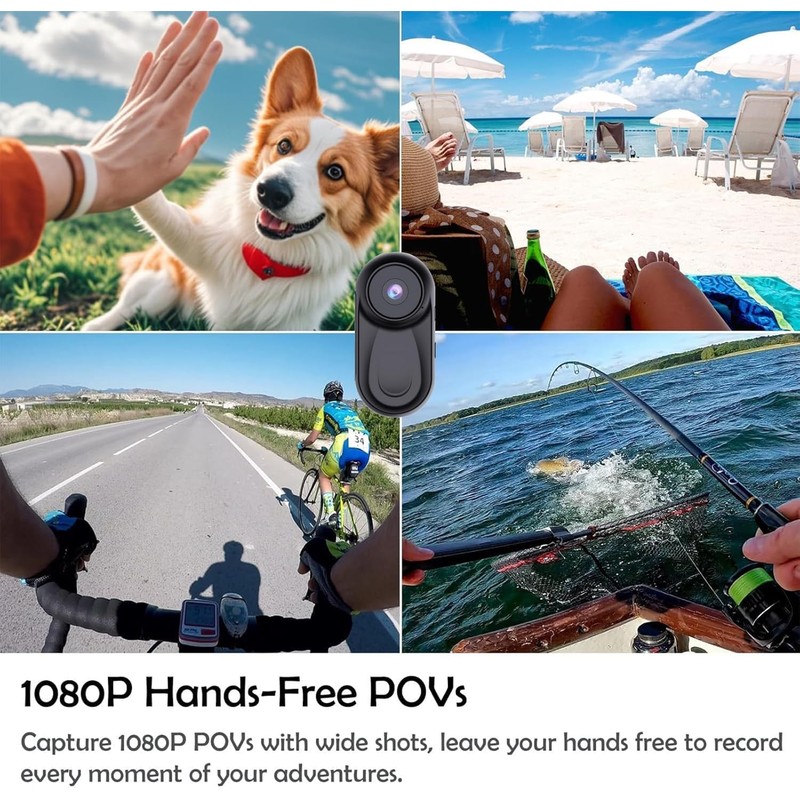 OBEST Mini Body Camera,1080P Wearable Action Body Cam,Thumb Size Hands