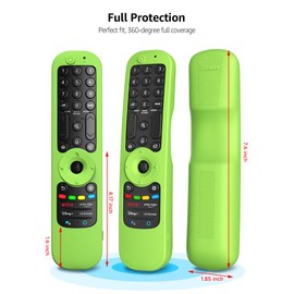 [Pack of 2-Glow] Shockproof Case for LG MR24GN MR24GA MR23GN MR23GA MR22GN MR22GA AN-MR21GA Remote Control, Anti-Slip Protective Cover for LG 2021-2024 Magic Remote Case Sleeve Holder Protector Skin