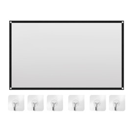 Niejgay Portable Projector Screen for Outdoor Cinema HD Foldable Anti-Wrinkle (72 Inch)