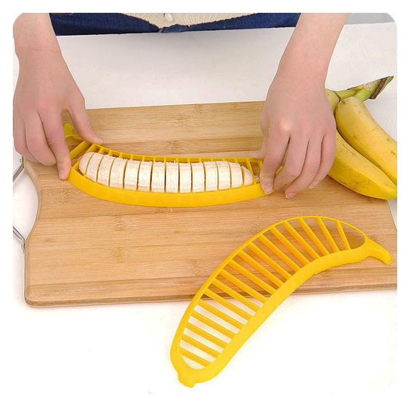 Kitchen Small Tool Banana Slicer, Banana Cutter, Fruit Salad Platter