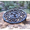 HwaGui Japanese Cast Iron Trivets Round Trivet with Rubber Pegs