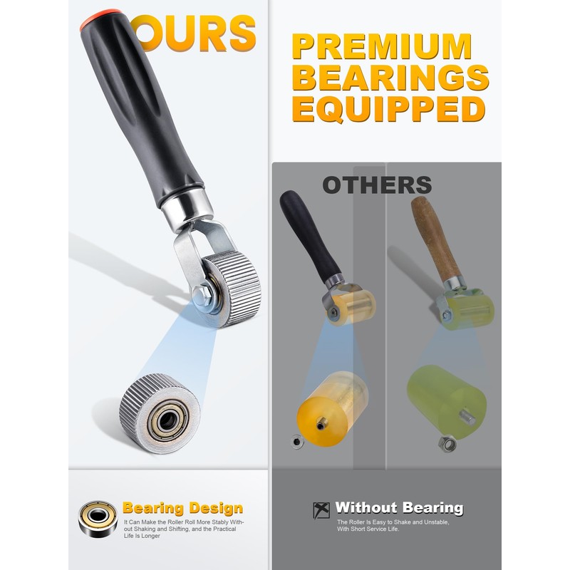 LUMITECO Car Audio Sound Deadening Roller Seam Roller, Heat Abatement