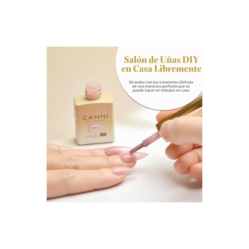 CANNI- Esmalte de uñas en gel rosa nude, 1 pieza