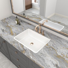 EaseStick Matte Grey Gold Marble Contact Paper 15.7''x160'' Waterproof Liquid Marble Wallpaper Peel and Stick Countertops Kitchen Vinyl Wrap Thick Removable Self Adhesive Wall Paper for Bathroom Wall