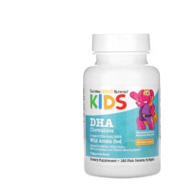 Dha Omega 3 para niños, 180 cápsulas masticables, sabor California Gold USA, válido el 09/2023