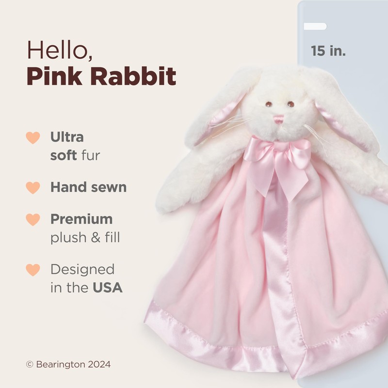 Pink Bunny Snuggler 18 by Bearington by Bearington Bears