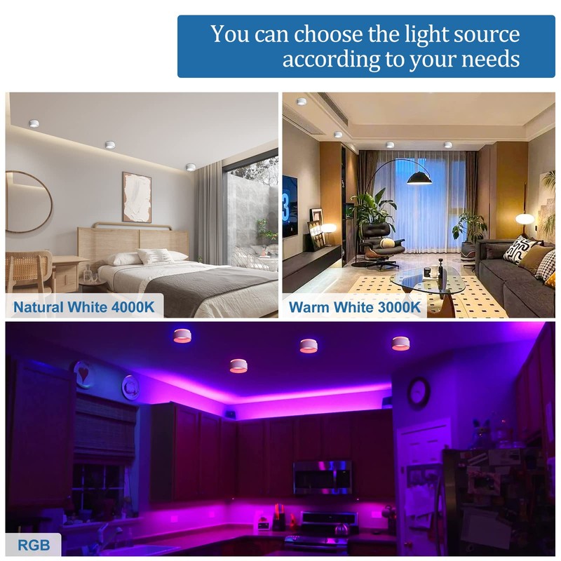 KYOTECH LED Ceiling Spotlight with Indirect Light Including GU10 Socket
