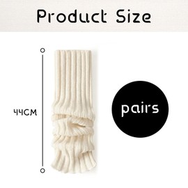 Women's White Leg Warmers, Leg Warmers Leg Winter Children, Knee Socks Warmers for Girls, Leg Warmers White Beige, High Longlegs, Plush White Arm Warmers Made of Cotton Leg, Women's Leg Warmers,
