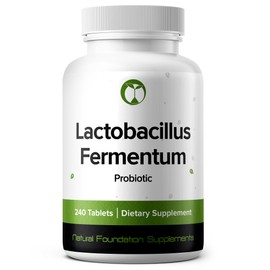 Lactobacillus Fermentum Probiotic Supplement 240 Tablets 3 Billion CFU Probiotics for Men & Women Supports Intestinal Digestive & Gut Health (240, Lactobacillus Fermentum)