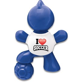 Little Joe - i Love Soccer - New Car Air Freshener - about 45 days of fresh air in your vehicle clip in the ventilation grille