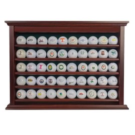 Golf Ball Display Case | Holds 50 Golf Balls | Handcrafted Solid Wood | Three Color Options