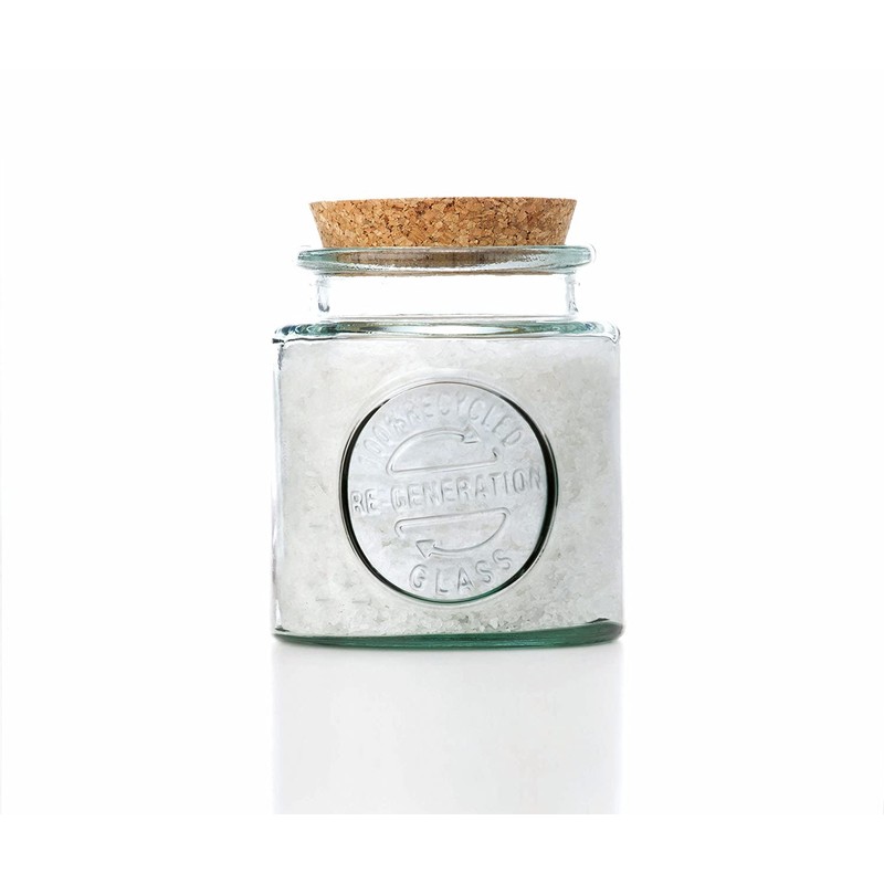 Re-Generation Glassware Medium Jar with Cork Lid, 50cl, 100% Recycled