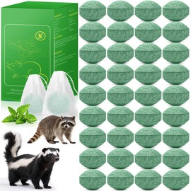 36 PCS Skunk Repellent for Yard, Natural Keep Rodent,Mice, Skunk, Raccoon Away Deterrent with Long-Lasting Protection for Home, Car, Garage, Safe for Family & Pets