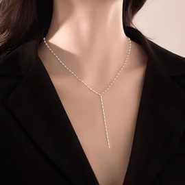 Hothrty Women's Necklace, Stainless Steel, Thinner, Venetian Chain, Azuki Chain, Eclair Chain, Petal Chain, Chain Necklace, Silver, Gold, Cute, Simple, Stylish, Everyday, Hypoallergenic, Adjustable,