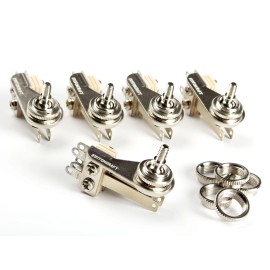 Switchcraft 3-Way Toggle Switch, Right-Angle, 5-Pack