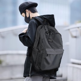 Vulmoon Men's Stylish Backpack, For School Commutes, Lightweight, Large Capacity, Waterproof, 15.6 Inches, Casual Town Backpack, Unisex, 2 Colors, charcoal gray