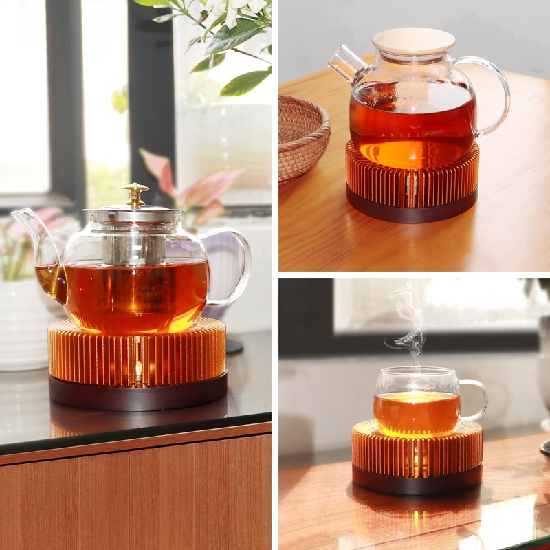 Teapot Warmer, JUKFITA Durable Tea Warmer for Heating Tea, Coffee,