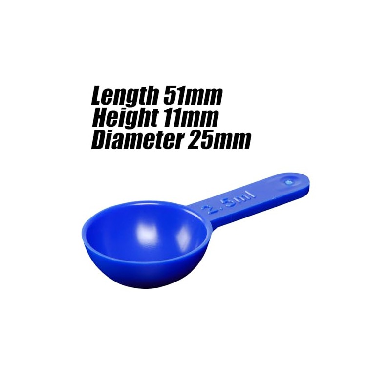 5 x 2.5ml Measuring Scoop 2.5g Measure Scoops Made in