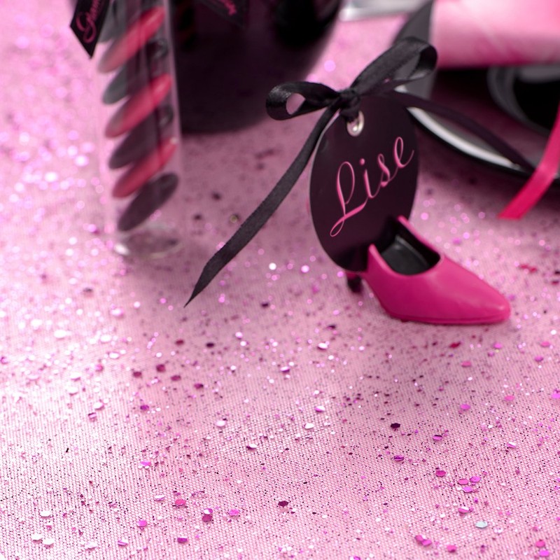 Fiesta Table runner Tulle spangled,Silver