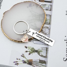 OEHEDOU Inspirational Friendship Gifts For Women Bible Verse Friendship Gifts For Women Friends Christian Gifts For Women Friendship Religious Gifts For Women Friends Bible Friendship Keychain