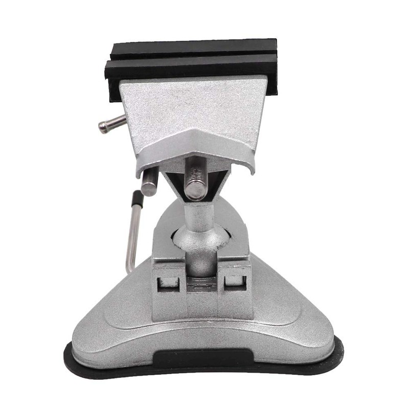 Mini Vacuum Base Vise Portable with 360°Swiveling Head and Powerful