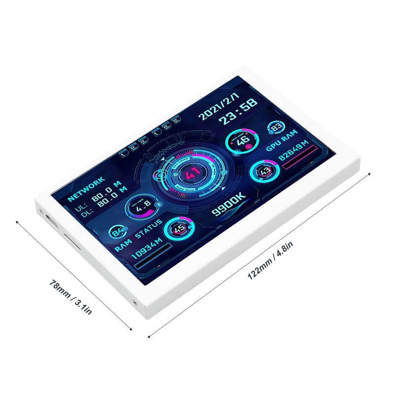 5in Computer Temp Monitor IPS USB Mini Screen PC Sensor