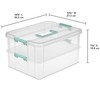 Sterilite Stack & Carry 2 Layer Box Small Storage, Clear