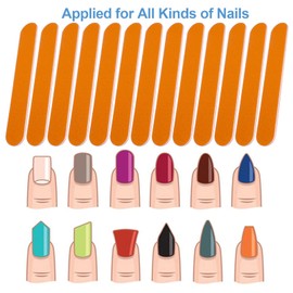 Mini Nail Files Bulk (100 Pcs), Double Sided Emery Board Nail File for Nature Nails, Manicure Tool Set Disposable Colorful Nail File for Home Salon Use Travel Size Men Women Kids Wood Board