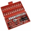 Unbranded 46 Pcs Socket Wrench Set 1/4" Drive Ratchet Metric