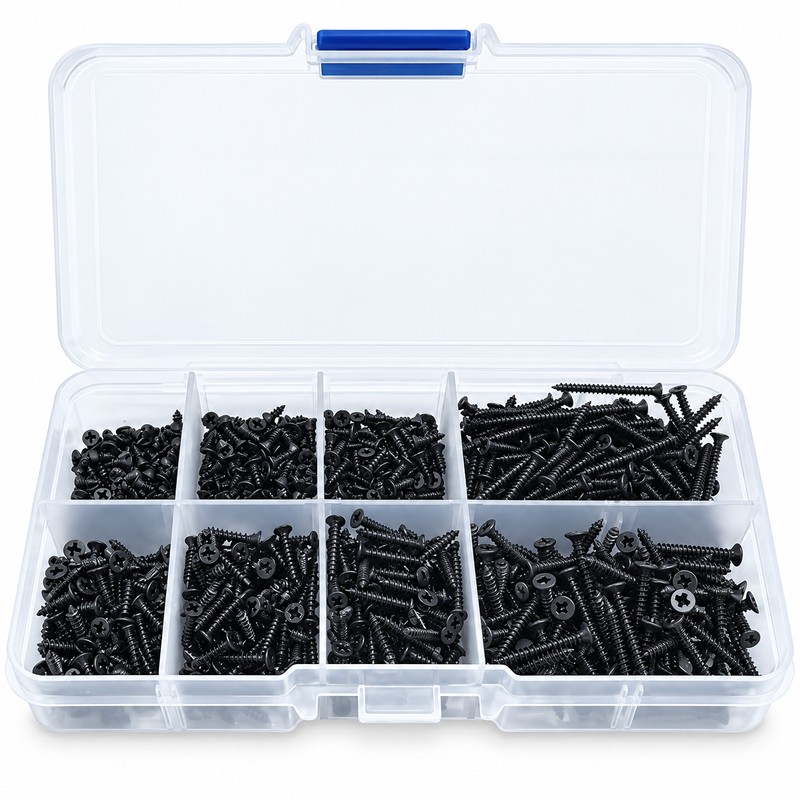 M2 Self-Tapping Wood Screw Assortment Kit for DIY Repairs –