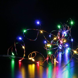 MUMUXI 4 Pack 33ft Remote Control Battery Operated Fairy String Lights with Timer, 100 LED Twinkle LEDs, Color Changing Outdoor Waterproof Firefly Lights, Multicolor, [Set of 4]