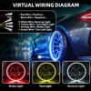 Tavaray 4PCS 14" RGB LED Wheel Ring Lights with APP