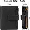 Cartera para Mujer Pequeña，Carteras de Cuero Plegable y Compacta