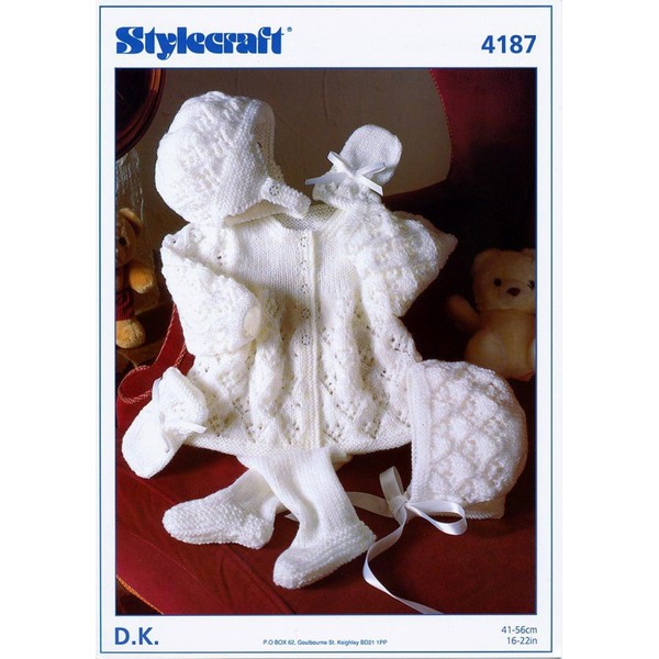 Stylecraft 4187 Knitting Pattern Pram Set in Stylecraft Baby DK