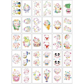 30 types 1 set Flower Mini Children's Tattoo Sticker Henna Tattoo Butterfly English Lettering Long-lasting Waterproof Sticker, 1 Piece, 25IN (Soft) / 30종 1세트 플라워 미니 어린이 타투 스티커 헤나 문신 나비 영문자 레터링 오래가는 방수 판박이스티커, 1개, 25IN(몽글몽글)