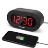 REACHER Small LED Digital Alarm Clock with Simple Operation, Full